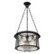 Z-Lite Cape Harbor Pendant, 3-Light, 18 In.W x 10 In.H, Matte Black/Water hammered 7503P18-MB - alternate 2